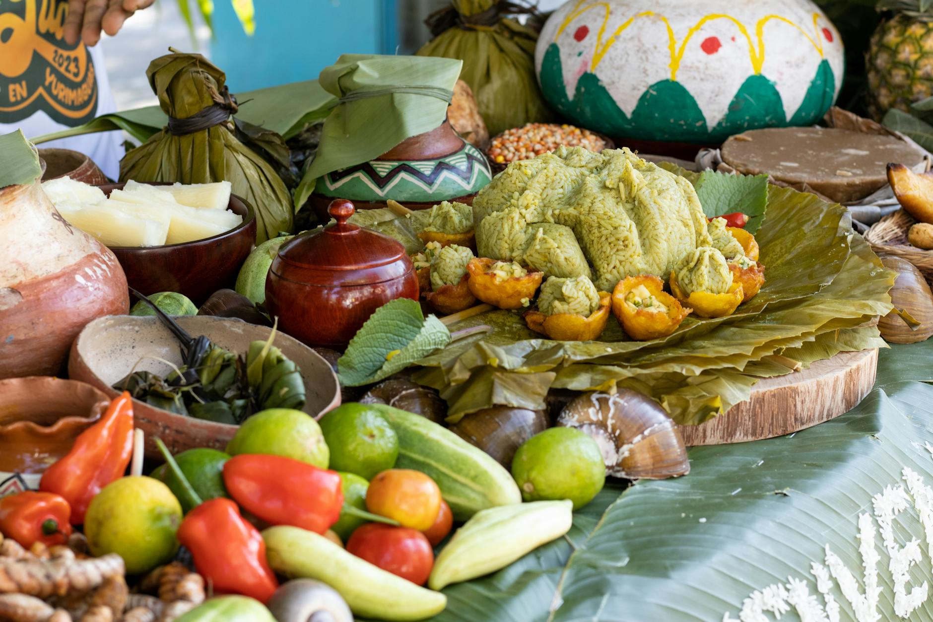 delicious traditional food on table on festival