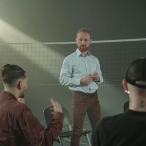 people talking together