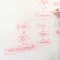 white dry erase board with red diagram