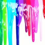 multicolored paint drippings