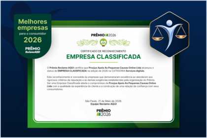 Procjus é classificada para o Prêmio Reclame AQUI 2026