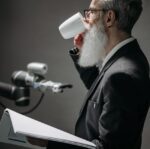 a scientist testing a device