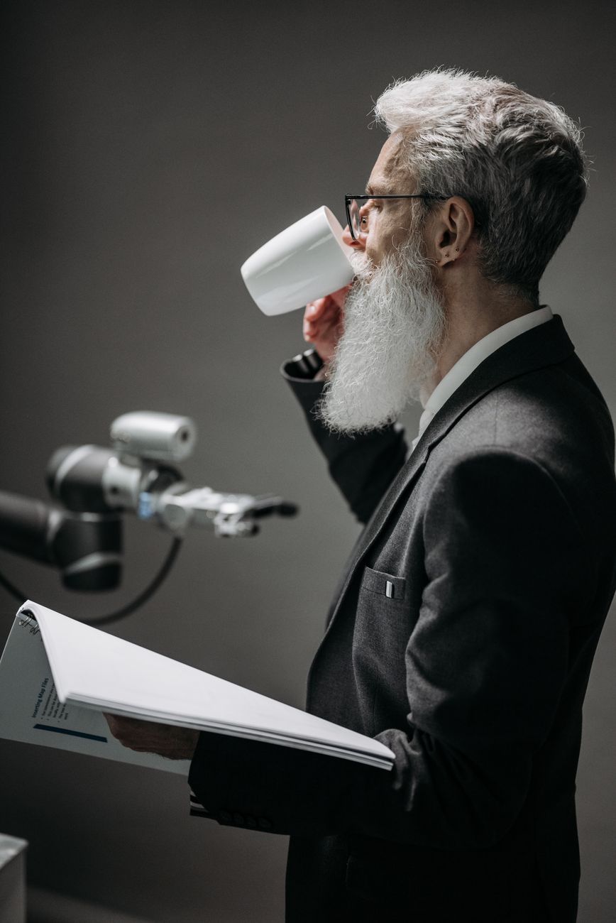 a scientist testing a device