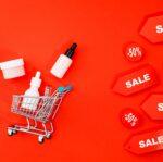flat lay of shopping cart